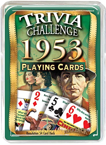 Flickback 1953 Trivia Playing Cards: Great 70th Birthday