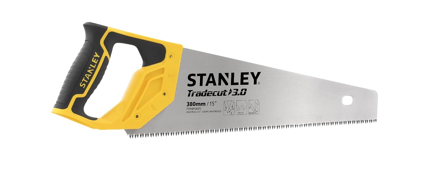 (Lot de 10) Stanley Trade Cut 3.0 universel Cut Scie à main 7 rapide de coupe de qualité commerciale Scie à bois