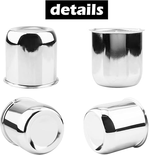 Miniatura 7 de 4 tapas centrales de rueda de remolque de 2.91 pulgadas, diámetro de 2.91 pulgadas, 2.95 pulgadas de alto para llanta de rueda, cubierta de rueda