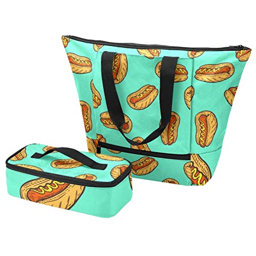 Sac fourre-tout et boîte à déjeuner anti-coulure avec sacs isolants de voyage et école