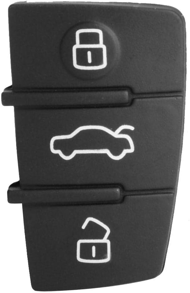 3 Buttons Key Fobs Remote Covers Case Holder Smart Key Cover Case Cover Shell Rubber Keyless Jacket Holder for A3 A4 A6 A8 TT Q7 S6 Replacemen （Black）