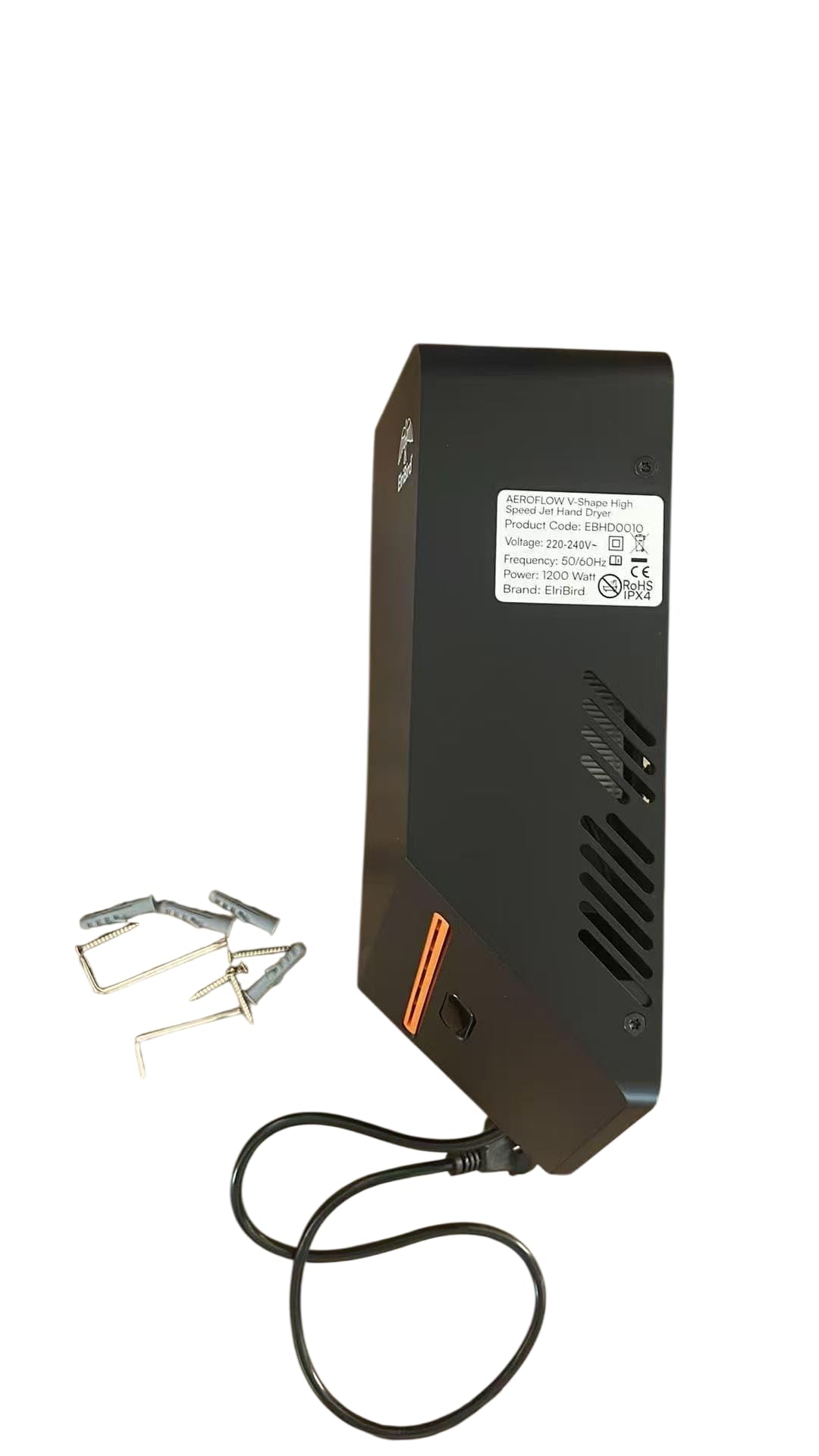 Secador de Manos Eléctrico Automático 1200W HEPA Profesional Comercial En V