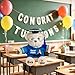 Personalized Class of 2026 Graduation Bear with Eyeglass, Graduation Gift for Girls Boys Kindergarten, College, Customized Stuffed Animal with Photo Text School Logo