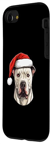 Vista 32 de iPhone 14 Pro Max Dogo Argentino Dog Prortrait Xmas Christmas Case