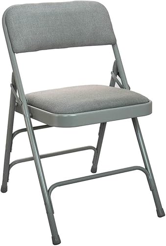 Flash Furniture Advantage Silla plegable acolchada 1 asiento, tela grismetal gris