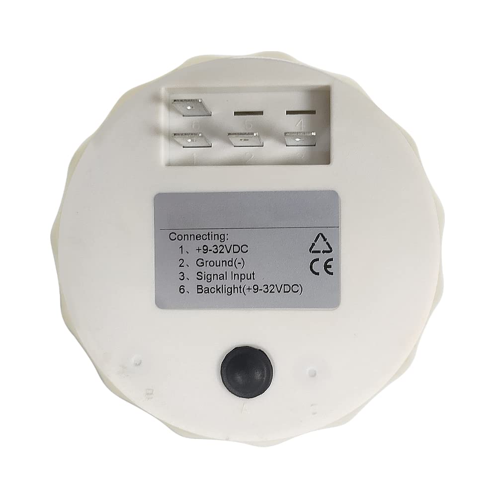 ELING 85 mm Drehzahlmesser, wasserdicht, 8000 U/min, Drehzahlmesser mit Betriebsstundenzähler für Autos, Motorräder, Limousinen (0-8000 RPM, schwarz+schwarz)