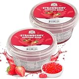 52USA Strawberry Popping Boba 500g (Pack of 2), Bursting Popping Pearls for Bubble Tea, Beverages, Sweets, Ice Cream, Shakes, Desserts & Smoothies Topping, 1.1 Pound (Pack of 2)