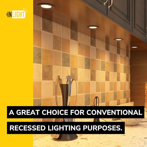 GETINLIGHT 2.75" Wide 3000K Dimmable LED Puck Lights Kit, Plug-in Installation with recessed or Surface Mounted, White Finished, Set of 3, IN-0102-3-WH by GETINLIGHT - Image 7
