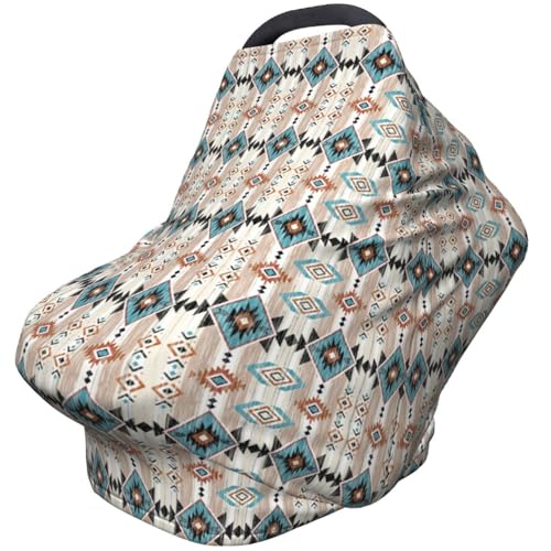 Image of Aztec Pint Baby Car Seat Cover, Multi Use Stroller Cover, Western Baby Stuff
