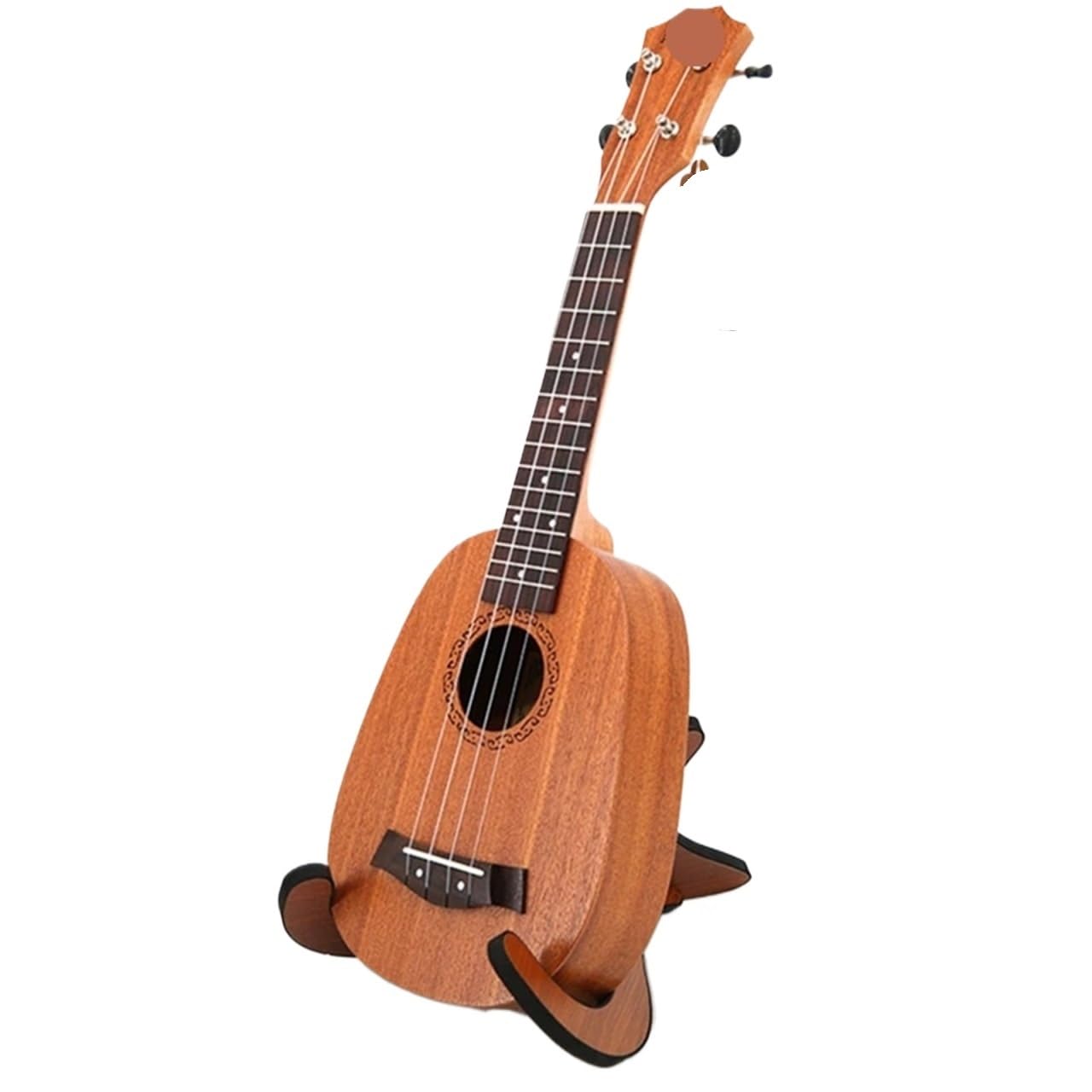 Ukulele Ukulele Piccolo da 21 Pollici a Forma di Ananas Ukulele Soprano a 4 Corde con Tastiera in Palissandro Strumento Musicale