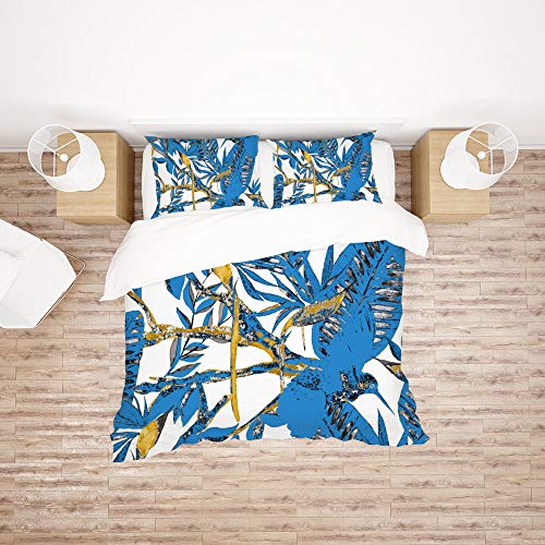 Funda de edredón matrimonial de colibrí para transformar tu habitación en un oasis verde 3