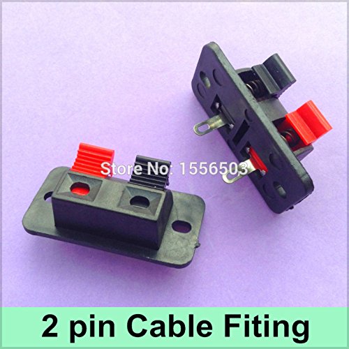 Buy Buyme 5X 2 Pin Cable Clips Wedge Spring Clip Connector 2 Bit Red