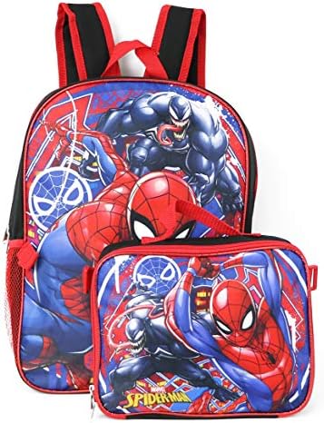 Ruz Spiderman Boys 16 Inch Backpack (Red-Blue)