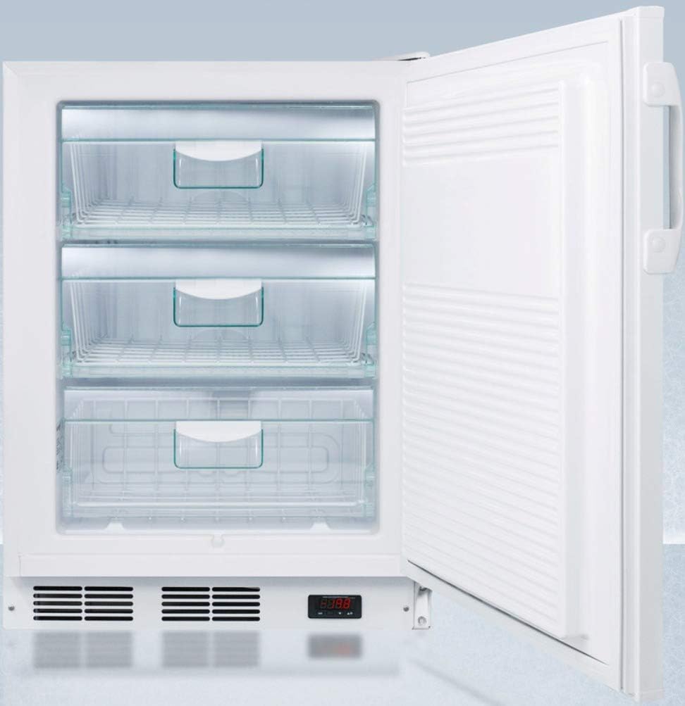 Summit Appliance VT65MLBI7PLUS2ADA ADA Compliant Commercially Approved 24" Wide All-Freezer for Built-in Use with Manual Defrost, NIST Calibrated Thermometer, Lock and -25ºC Capability