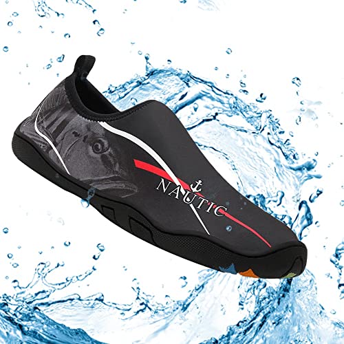 Sapatilha Aquática Antiderrapante Tênis Praia Híbrido Pesca Cachoeira Trilha Bike (Preto/Peixe, br_f