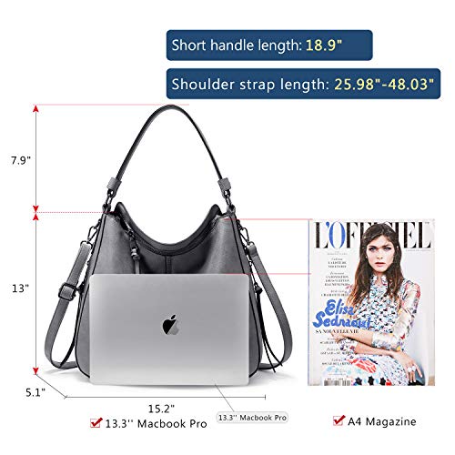 Image of Realer Hobo Crossbody Bags for Women Designer Faux Leather Hobo Handbags Retro Large Size Shoulder Bag Bucket Purse
