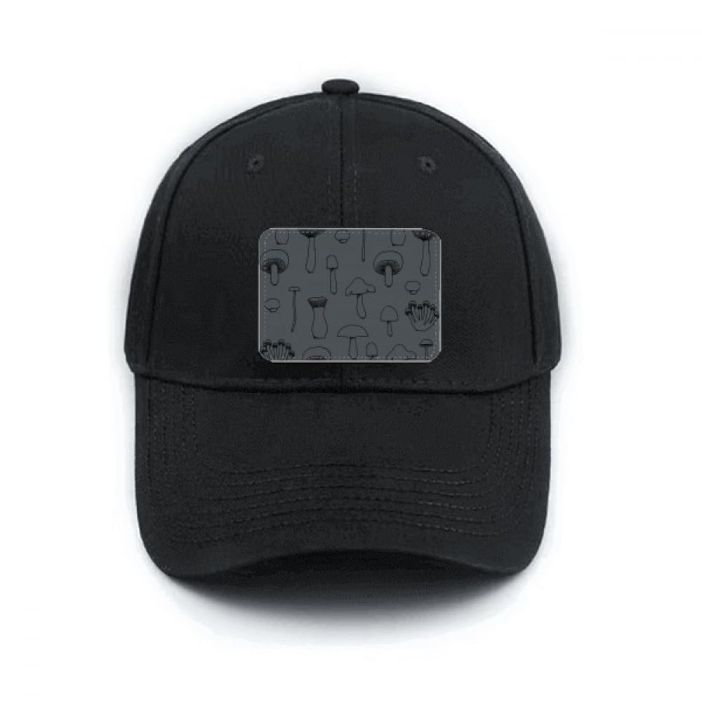 Casquette de baseball noire champignon avec sangle réglable - 4