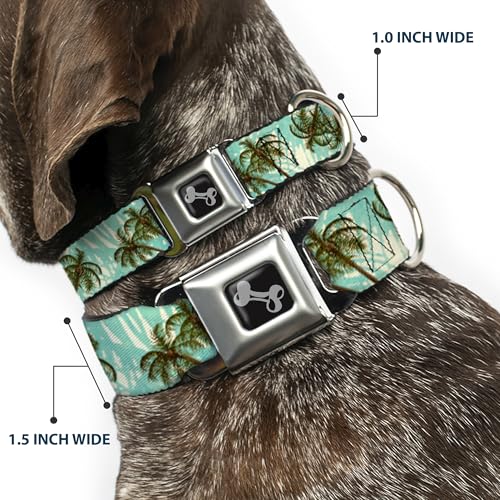 Collier de chien Buckle Down large et robuste à motif palmier 15-66 cm - 3
