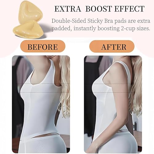 Image of DEPOVOR Ultra Boost Inserts Double-Sided Adhesive Pads Sticky Bikini Padding Inserts for Sports Bra Swimsuit