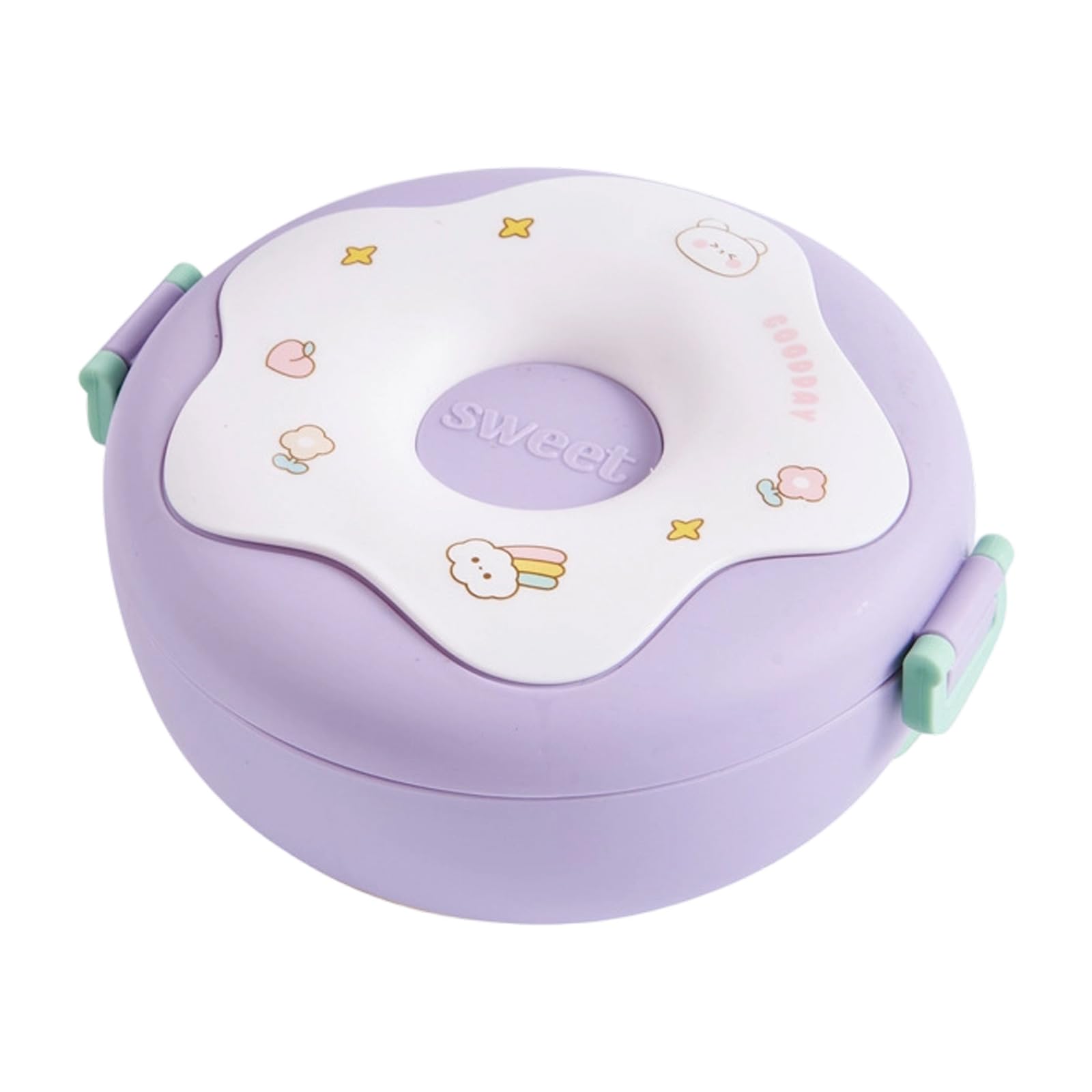Tsophreniq Shape Compartment Lunch Box Light Weight Leakproof Snacks Food Outdoor Picnics Container Enduring Snacks Outdoor Camping Picnics Container