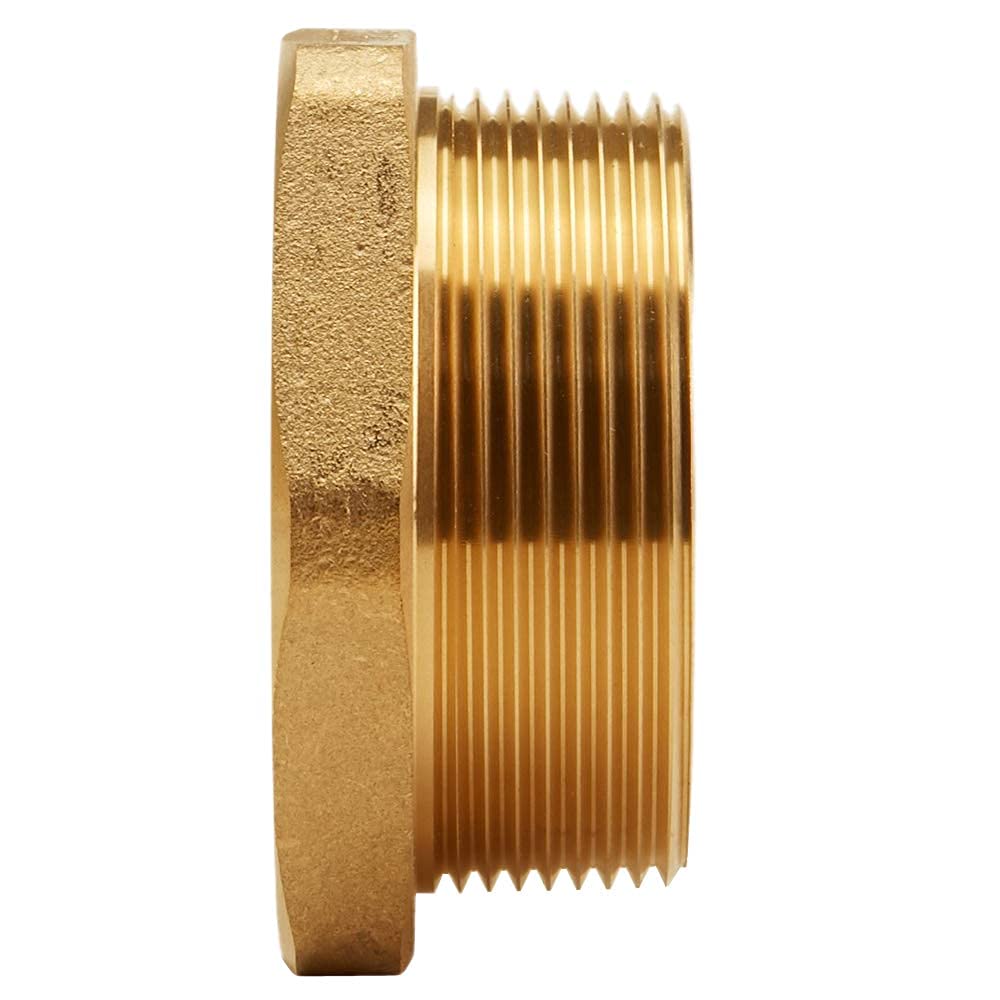 Brass 1 1/2" Female NH to 2" Male NPT Fire Hose Adapter