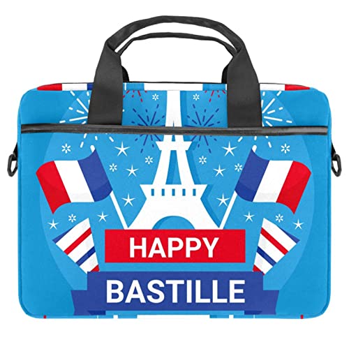 Sacoche ordinateur 13-14.5 pouces motif Bastille Day bleu