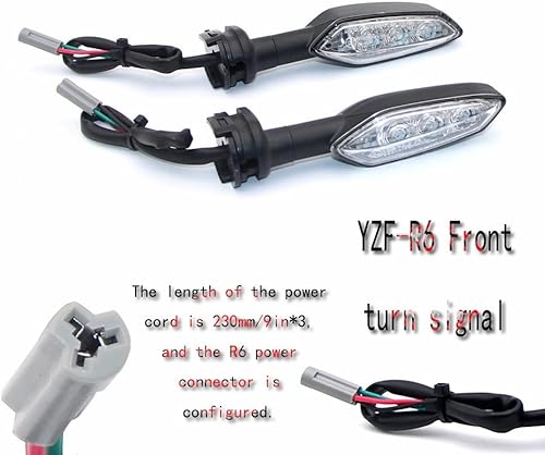 Miniatura 2 de Moto Modified Mini Turn Signal For YAMAHA YZF-R6 YZFR6 YZF R6 Motorcycle Blinker Front Or Rear White (Color  Front)