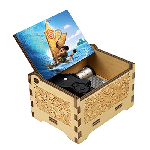 Sooharic Moana Music Box, Antique Carved Wind Up Music Box Gifts For Kids (Moana) #TOP2