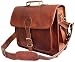 Produktbild JAALD 40 cm echt Leder Laptoptasche Umhängetasche Schultertasche Kuriertasche FahrradTasche Schultasche Wasserdicht Vintage Herren Damen Geschenk XL Leather Messenger Bag
