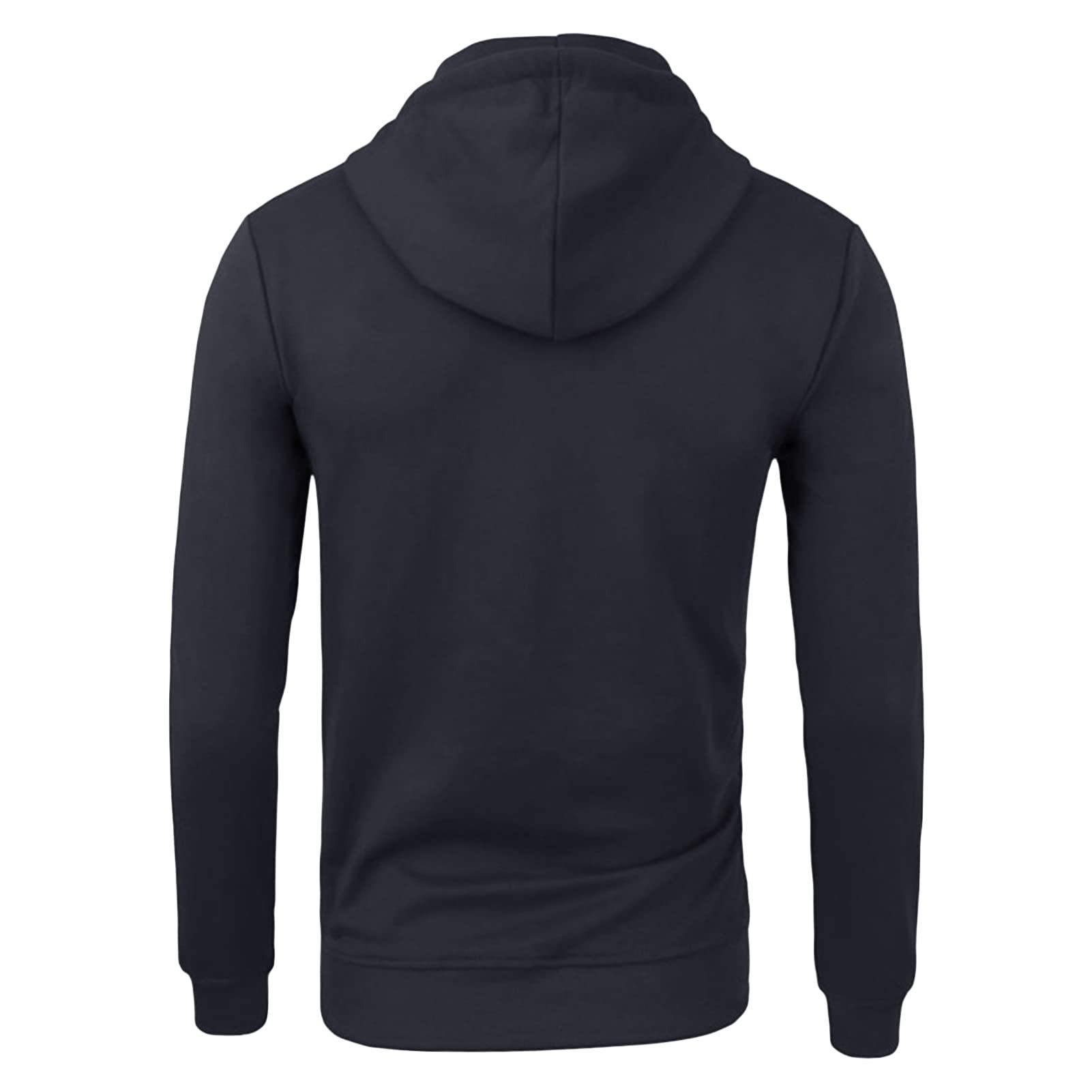 Maiyifu-GJ Men Full Zip Slim Fit Hoodies Casual Solid Gym Hooded Sweatshirt Long Sleeve Lightweight Hoodie With Kanga Pocket (Dark Grey,Medium)