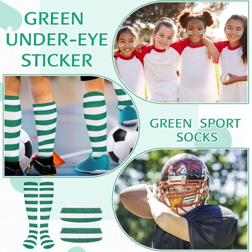 Image of Panitay 2 /12 /16 /24 Pairs Softball Soccer Socks Glitter Eye Black Stickers Team Spirit Accessories for Youth Women Sport Wear