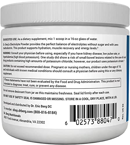 Dr. Berg Hydration Keto Electrolyte Powder - Enhanced W/ 1,000Mg Of Potassium & Real Pink Himalayan Salt (Not Table Salt) - Orange Flavor Hydration Drink Mix Supplement - 50 Servings #TOP2