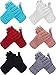 6 Pairs Winter Knit Touch Screen Gloves Full Finger Mittens with Jacquard Design