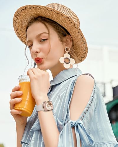 Patented Upgraded Silicone Strap Compatible with Apple Watch Straps 38mm 40mm 41mm 42mm 44mm 45mm 46mm 49mm Women Men,Soft Sport Bands for iWatch Series 11 10 9 8 7 6 5 4 3 2 1 SE Ultra,Light Blush - Image 5