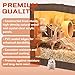 PROLEE Hamster Cage with Chewproof Wood Top, Guinea Pig Cages, Hamster Habitat with Clear Acrylic Sheets Solid Built, Small Animal Cage (Walnut, 40X19.5X19.5 inch)
