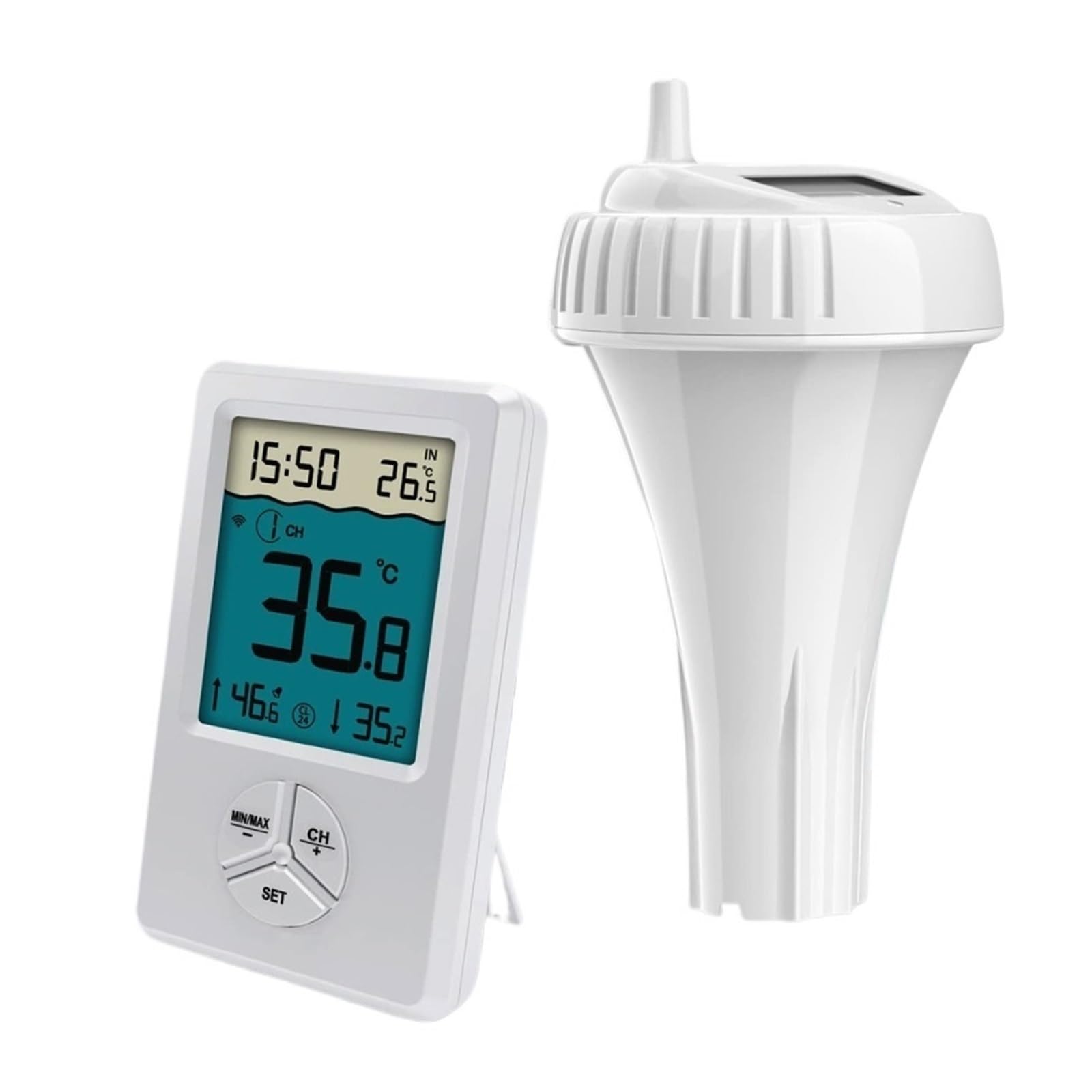 TermóMetro De Piscina Termómetro Digital Inalámbrico For Piscina, Resistente Al Agua IPX8, Fácil De Leer, For Piscinas, Jacuzzis, Estanques Pequeños Y Acuarios. FáCil De Usar