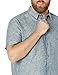 Cubavera Men's Cross Dyed Short Sleeve Woven Shirt, Legion Blue, XX-Large