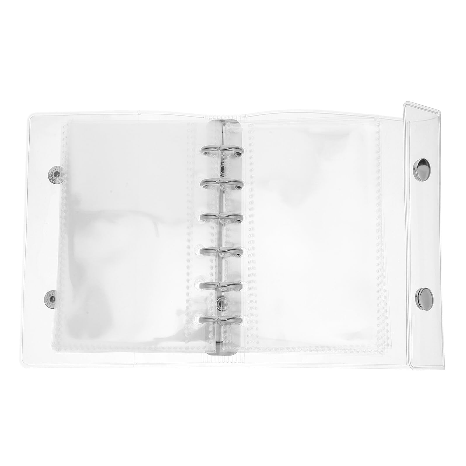 WRITWAA A7 Pocket Size Binder Notebook with PVC Cover and 5 Rings, Secure Storage with Snap Closure, Includes 20 Pockets, for Diary Entries and Student Planner Use