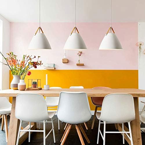 Miniatura 3 de Vintage Industrial Metal Chandeliers, Mid Century White Pendant Light Fixture, Modern Conical Ceiling Hanging Lighting for Dining Room Living Room