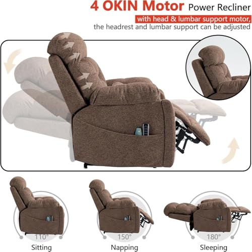 Sillón grande con mando eléctrico y puerto USB color otro miniatura 5