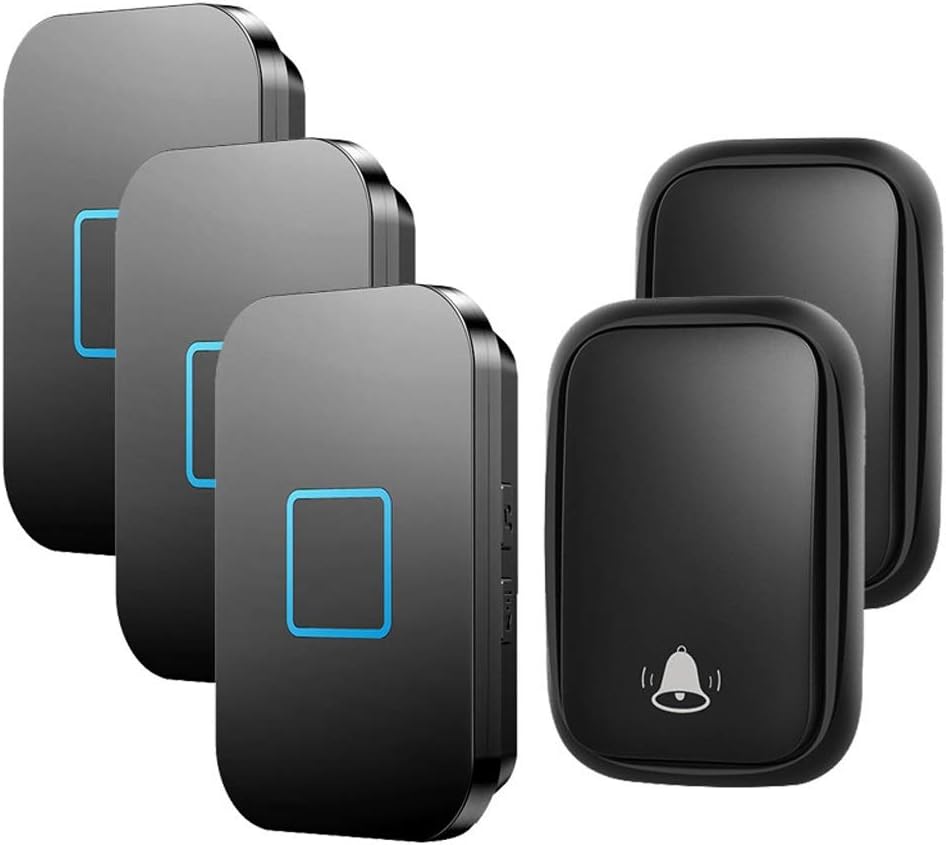 No Battery Required Self-Powered Doorbell Waterproof 150M Remote Ring Door Bell 2 Buttons EU UK Plug AU Adapter