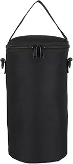 Camping Storage Bag Multipurpose Nylon Water Bottle Storage Bag Cooking Gas Cylinder Cover Outdoor Camping Lantern Protective Pouch(Large Black)