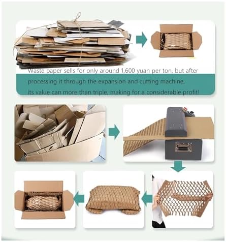 500mm Corrugated Box Cutting Machine, Cardboard Shredder, Honeycomb Packing Paper Maker, Waste Carton Expanding Machine for Kraft Paper Recycling