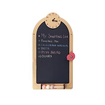 The Funny Mind Wooden Multipurpose Antique Black Chalk Board with Chalk & Duster | Decorative Writing Board for Kids & Adults | Home, Kitchen, Restaurant & Café Use | 50 x 27 cm