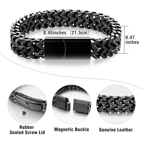 abooxiu Urn Bracelet for Human Ashes Cremation Bracelet Stainless Steel Ashes Bracelet Cremation Jewelry Urn Keepsake Memorial Ash Holder for Men Women2