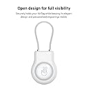 Belkin AirTag Case with Wire Cable, Secure Holder Protective Cover for Air Tag, Scratch Resistance, AirTag Accessory - White gallery image