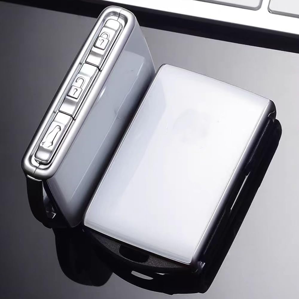 Car Key Fob Cover for Volvo XC90, XC60, XC40, S60, S90, V90 2018 2019 2020 2021 2022 2023 2024 2025 2026， Zinc Alloy Frame with Acrylic，Premium Car Key Shell Cas (Black)