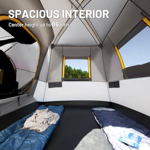 TIMBER RIDGE 5 Person SUV Tent Weather Resistant Portable for Car SUV Van Camping, Includes Rainfly and Storage Bag, 10' W X 8' L X 7.1' H