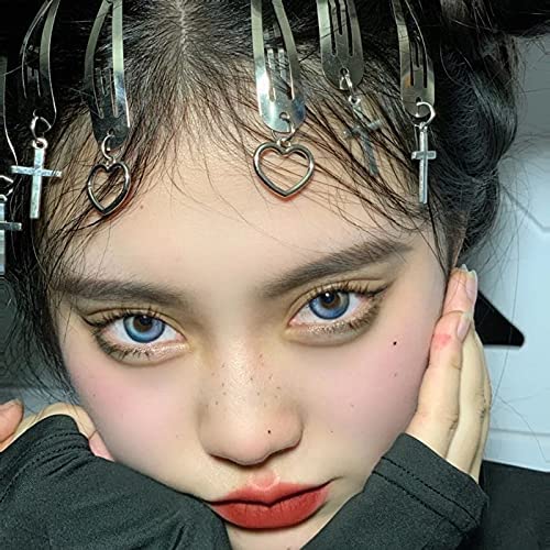 Snap Hair Clips for Women Girls Hair Barrettes Clips for Thick Thin Hair Metal Heart Star Silver Barrettes - Image 2