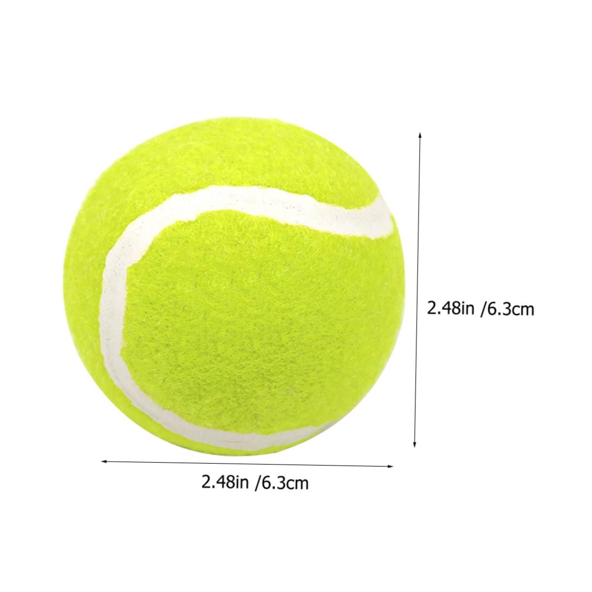 6 Stück Hundetennisbälle aus Gummi, Leichte Wurfbälle für Welpen | Soft, Bissfest und Verschleißfest, für Drinnen und Draußen, Kleines Hundespielzeug im Mehrfachpack